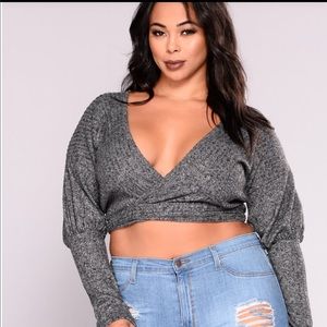 Fashion Nova In Your Embrace Wrap Sweater